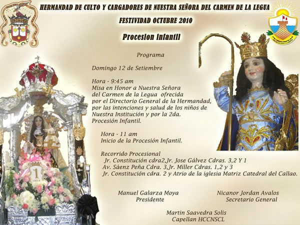 Cortesia Facebook Virgen del Carmen de La Legua
